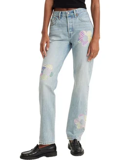 Джинсы 501 JEANS FOR WOMEN LIGHT INDIGO - WORN IN